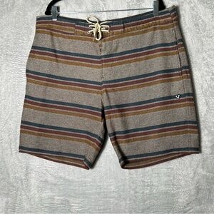 Vissla Roller Sofa Surfer Board Shorts Mens XXL Tweed‎ Striped Athletic Pockets